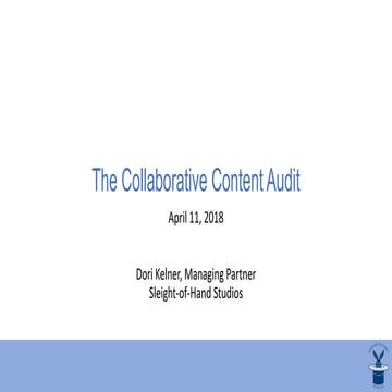 The Collaborative Content Audit