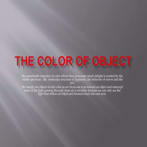 The color of object | PPTX