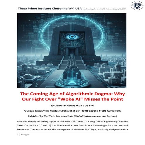 The Coming Age of Algorithmic Dogma. It has illuminated a new front in our in...