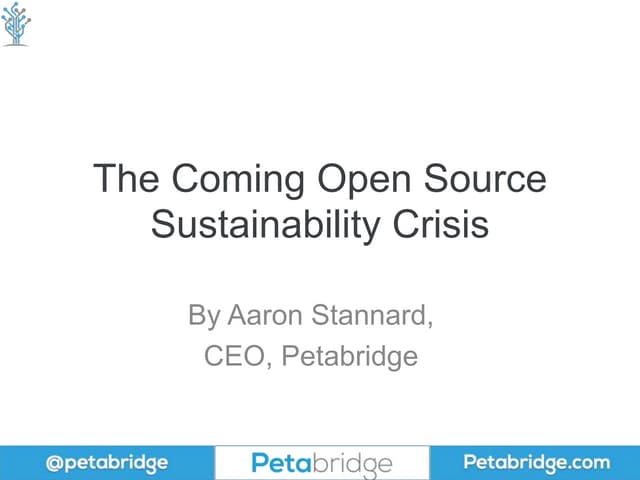 The Coming OSS Sustainability Crisis