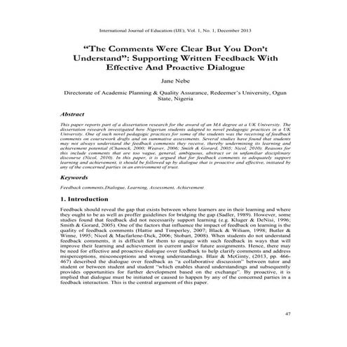 “The Comments Were Clear But You Don’t Understand”: Supporting Written Feedba...