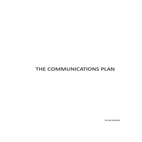 The communications plan with notes