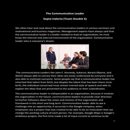 The communicative leader