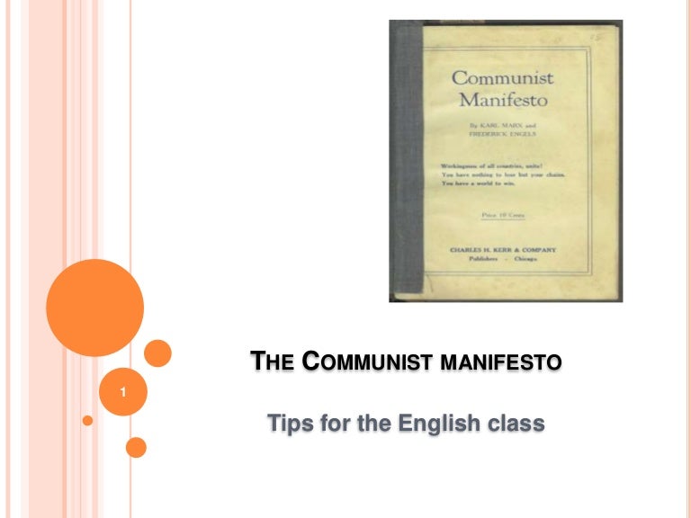 The Communist Manifesto in the English Class