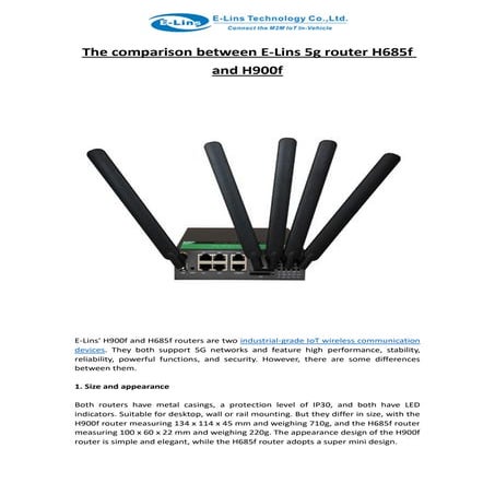 The comparison between E-Lins 5g router H685f and H900f.pdf