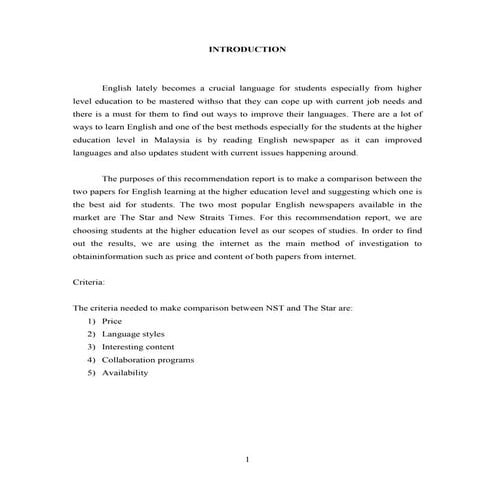 The comparison between nst and the star