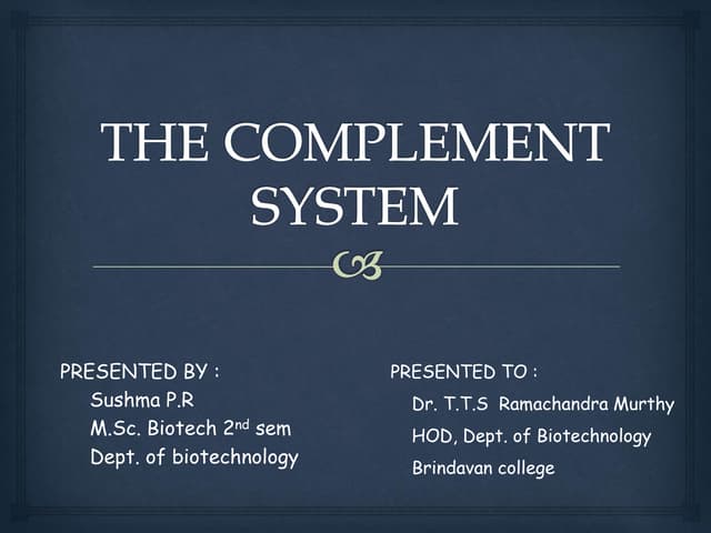 The complement system