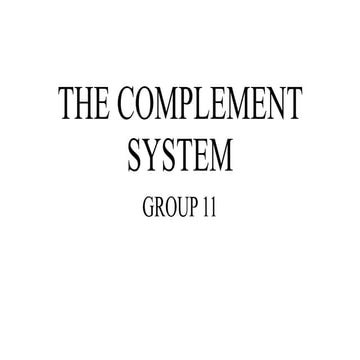 The complement system