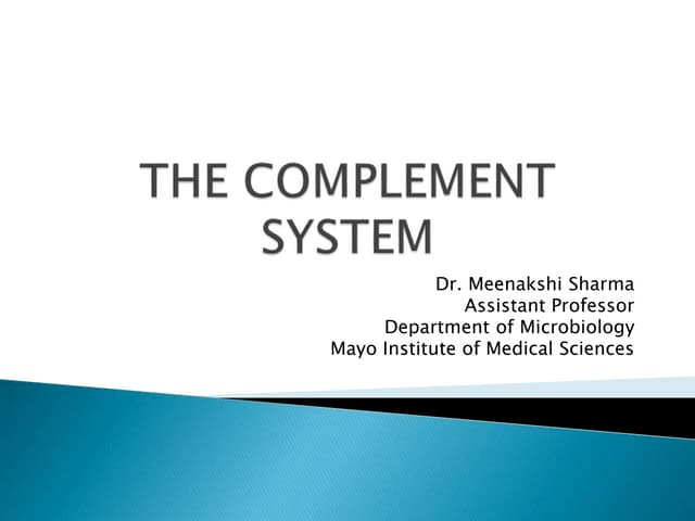 The complement system
