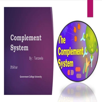 Regulation of complement system | PPTX