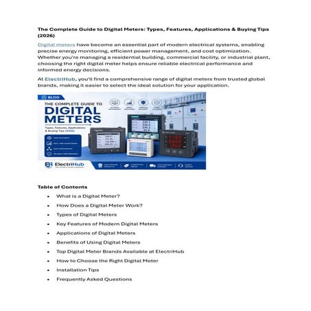 Advantages of digital meters over analog meters_Bapi Kumar Das | PPTX