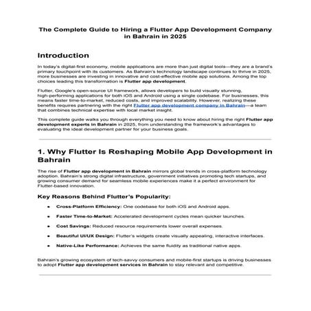 The Complete Guide to Hiring a Flutter App Development Company in ...