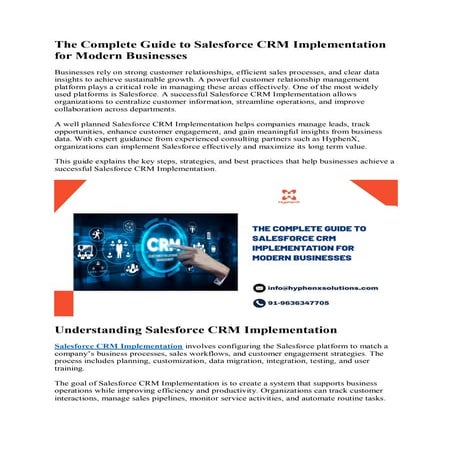 Challenges for Salesforce CRM Implementation | PPTX