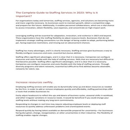 The Complete Guide to Staffing Services in 2023 Why is it Important.pdf