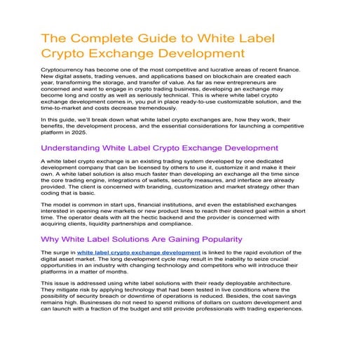 The Complete Guide to White Label Crypto Exchange Development.pdf
