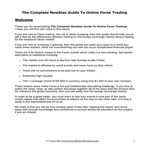 Forex trading for dummies | PDF