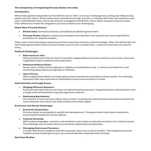 The Complexity of Integrating Princely States into India.pdf
