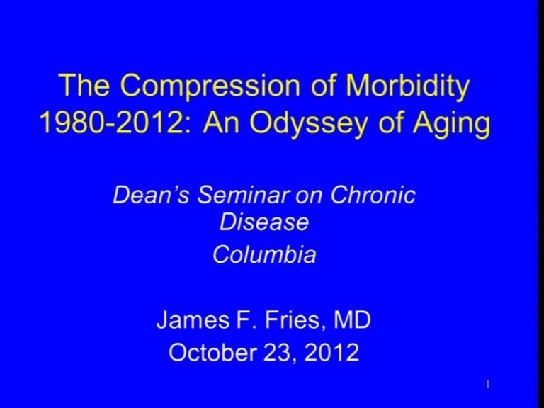 Chronic Disease Prevention Compression of Morbidity and Preservation