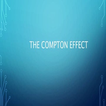 The compton effect