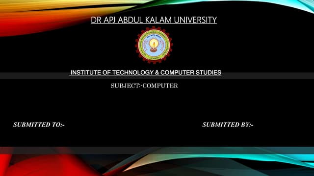 The computer by pradeep