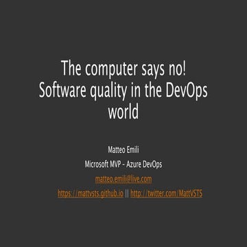 The computer says no v2