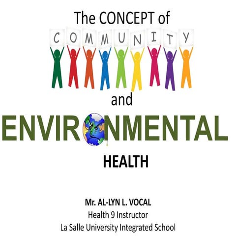 The concept of community and environmental health