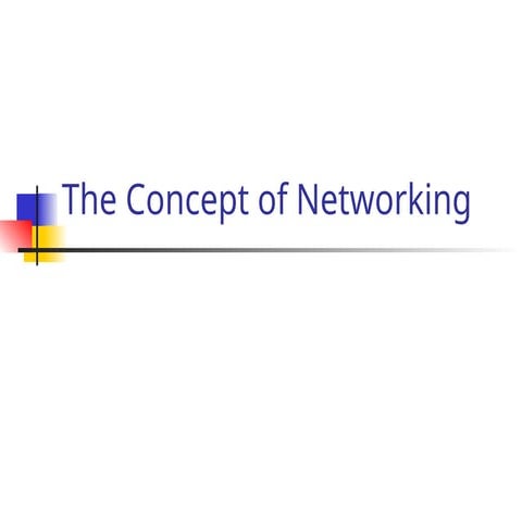 The Concept of Computer Programs and Networking