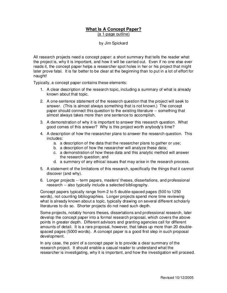 short concept paper about education