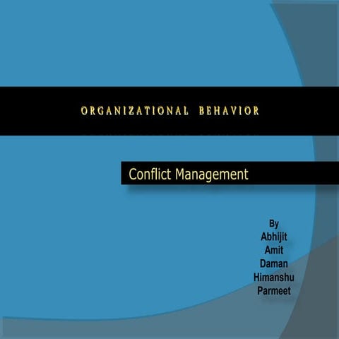 The conflict management