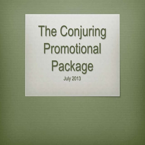 The conjuring promotional package 