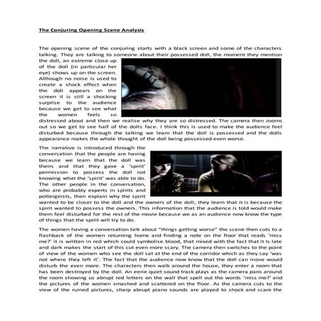 The conjuring opening scene analysis