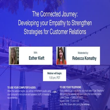 The Connected Journey: Developing your Empathy to Strengthen Strategies for C...