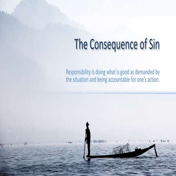 The consequence of sin