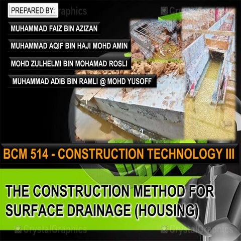 The construction method for surface drainage (housing)