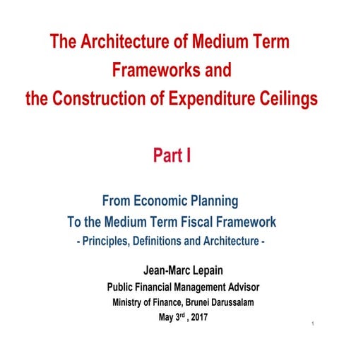 The construction of expenditure  ceilings part i v2 ed