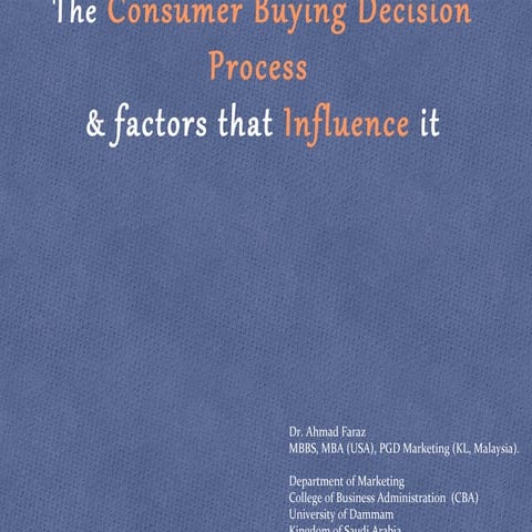 The Consumer Buying Decision Process