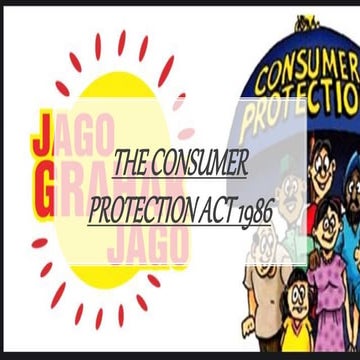The consumer protection act 1986