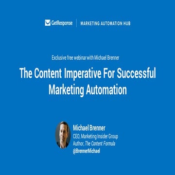 The content imperative for successful marketing automation