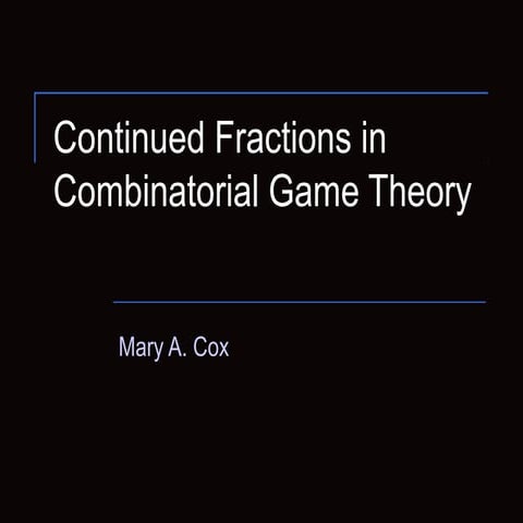 The continued fraction part i