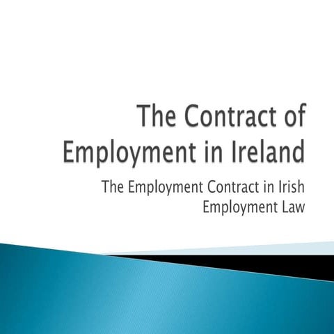 The Contract of Employment in Ireland-Employment Rights in Irish Employment Law