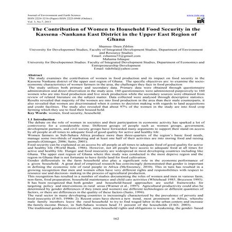 WOMEN AND AGRICULTURE IN RURAL KENYA: ROLE IN AGRICULTURAL PRODUCTION | PDF