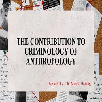Lombrosian Theory of crime causation | PPTX