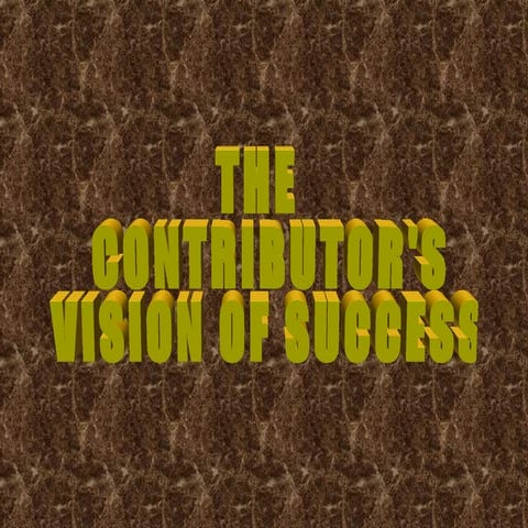 The contributor's vision of success ppt.