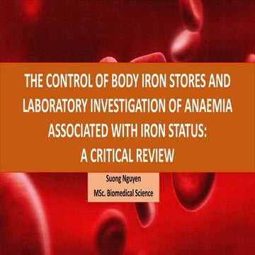 The control of body iron stores and laboratory investigation of anaemia ...