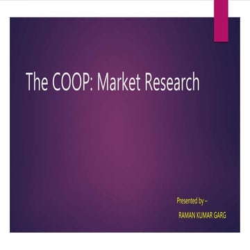 The Coop Market Research