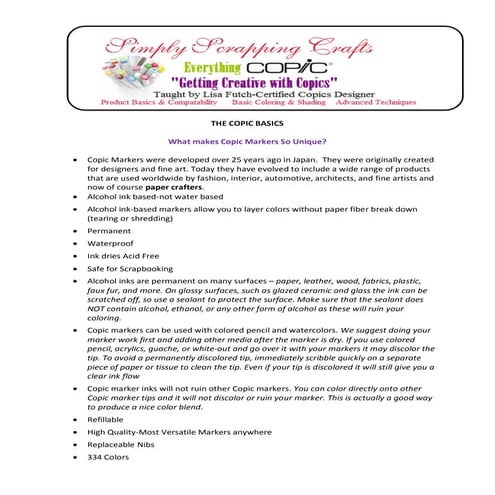 The copic marker basics