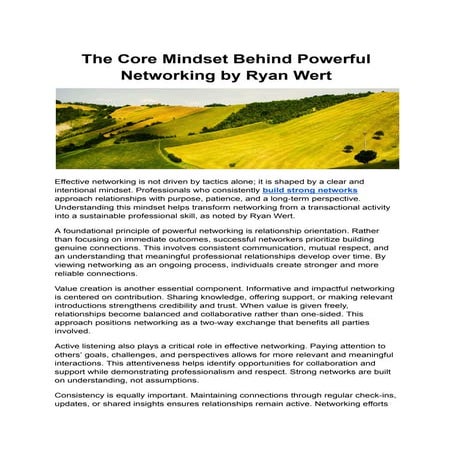 The Core Mindset Behind Powerful Networking by Ryan Wert.pdf