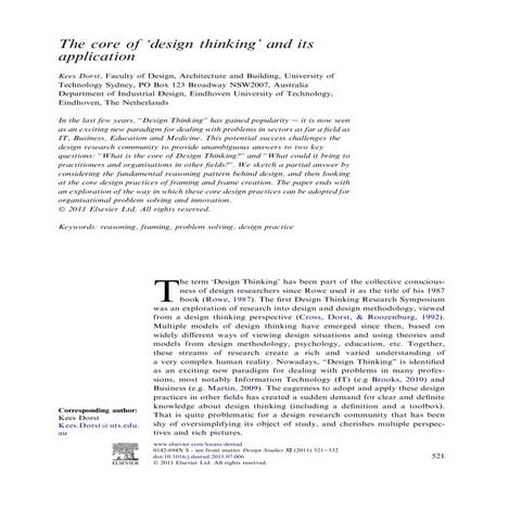 The Core of Design Thinking