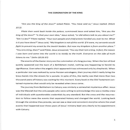 The Coronation of the King