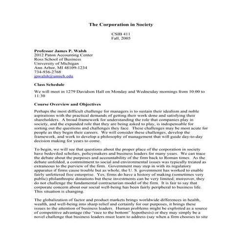 The corporation in society